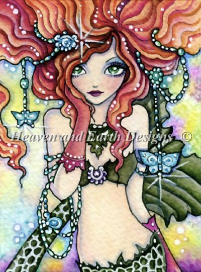 Diamond Painting Canvas - QS Jeweled Mermaid - Click Image to Close